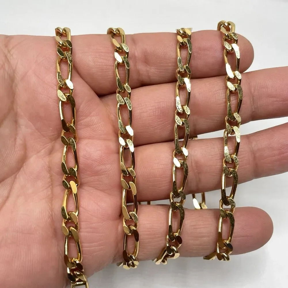 Vintage Monet Gold Tone Figaro Chain Link Necklace Stunning 30
